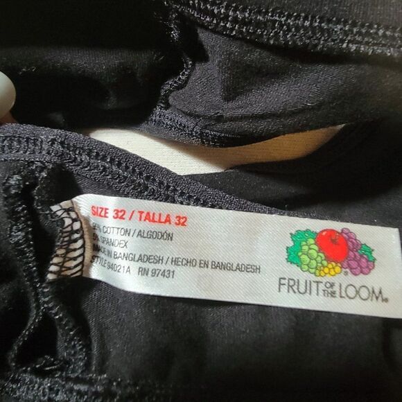 Fruit Of The Loom Womens Black Scoop Neck Racerback Strappy Sport Bra Size 32 - Picture 2 of 5